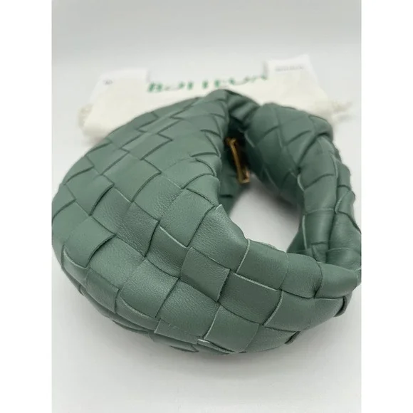❌❌SOLD! NEW BOTTEGA VENETA ALOE GREEN MINI CANDY LEATHER JODIE BAG PURSE! - Picture 7 of 14